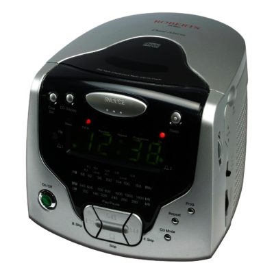 Roberts CD Cube CR9986 Clock Radio with CD Player in Silver Roberts CD Cube CR9986 Clock Radio with CD Player in Silver